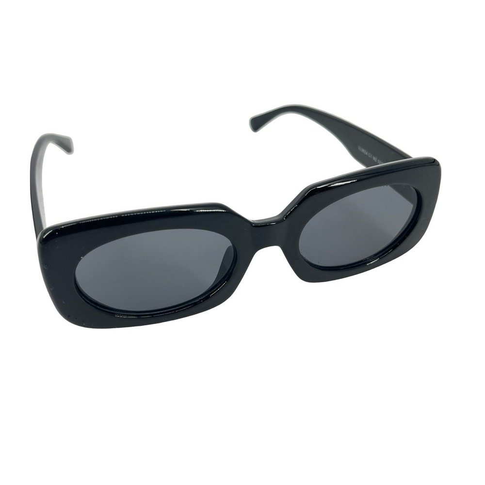 VANLINKER Sunglasses Black Chunky Rectangle Oval Y2K Retro Women UV400